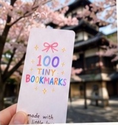 A 100 Tiny Bookmarks bookmark found in Kyoto, Japan
